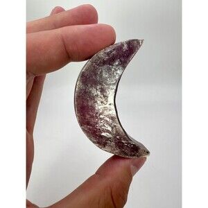 Lepidolite Mica Moon - Gemmy Rare Lepidolite Crystal - Shiny Rough Lepidolite